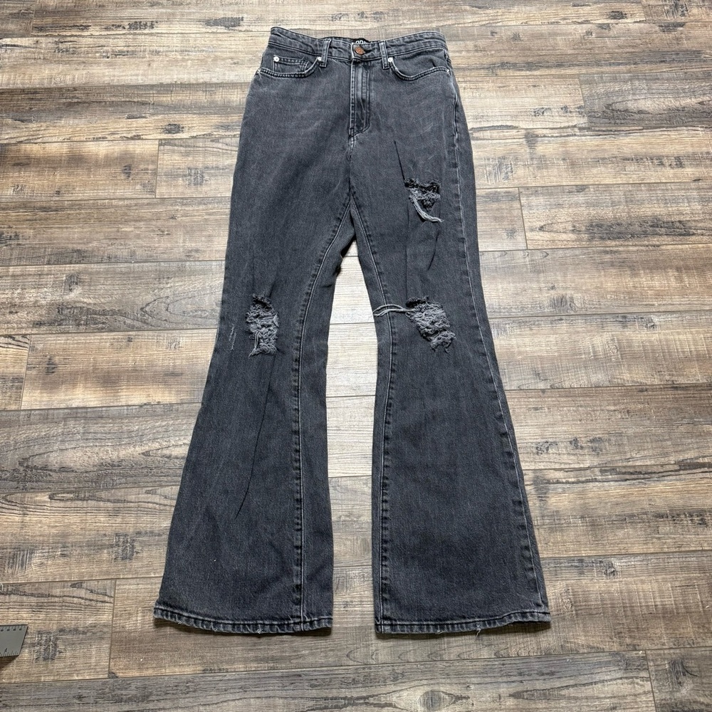 BDG High Rise Flare Black Distressed Jeans Women's Size 27